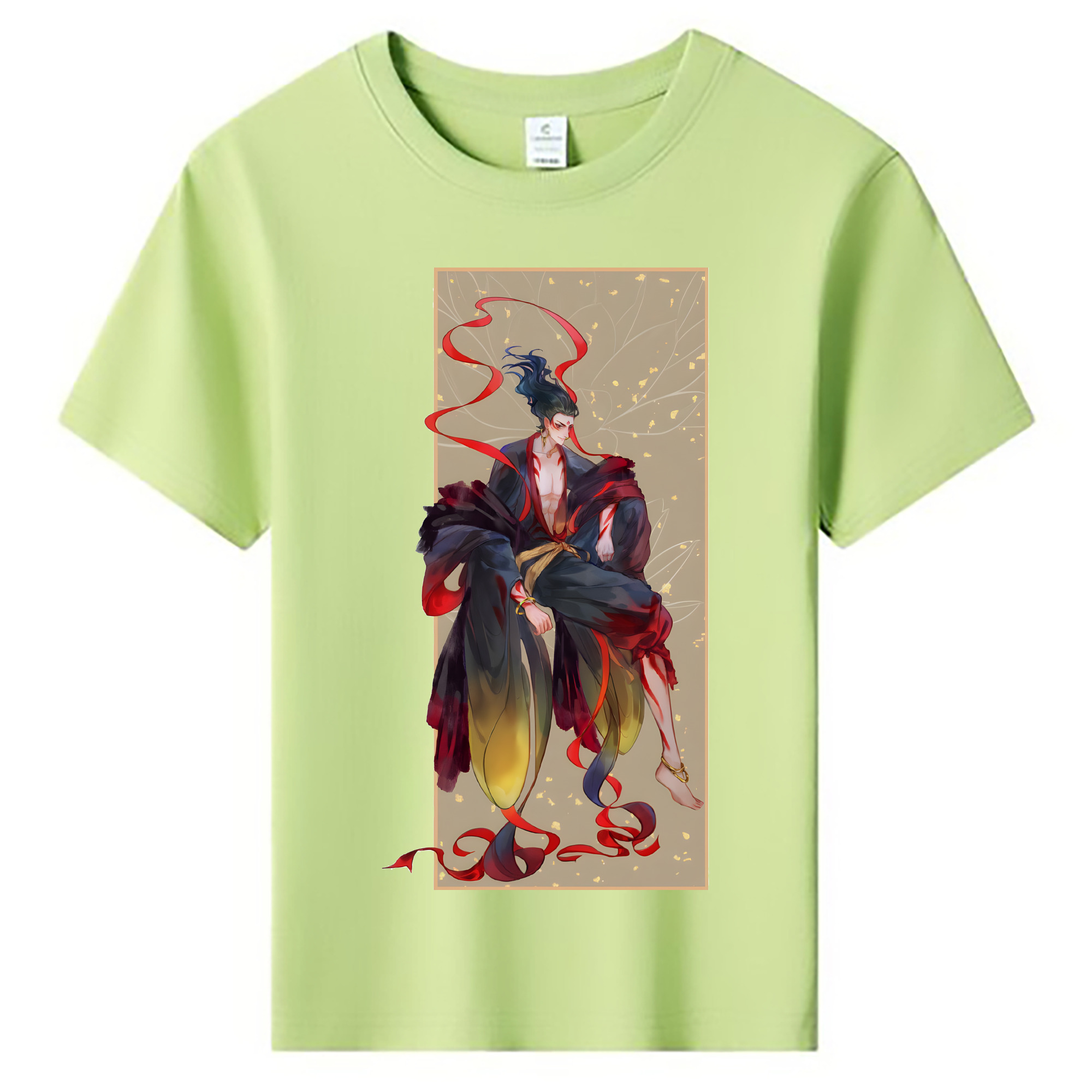 （画像用） Ne Zha 2 ナタ 魔童の大暴れ 綿100％キッズTシャツ（フロントプリント）